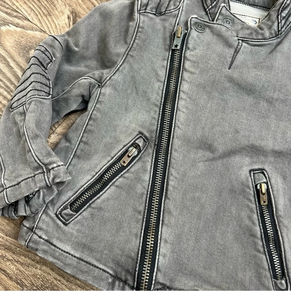 Ralph Lauren Grey Denim Moto Jacket 2T toddler